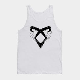 Shadowhunters rune - Angelic power rune solid and heart silhouette | Malec | Mundane | Parabatai | Alec, Magnus, Clary, Jace, Izzy Tank Top